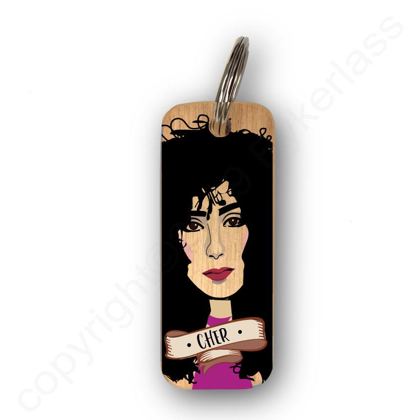 Cher Wooden Keyring - Daisy Mae Boutique