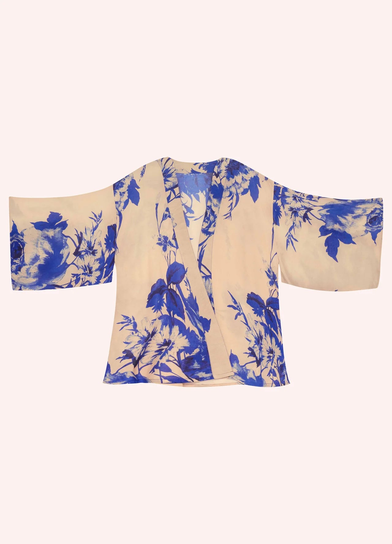 Powder China Blue Blooms Kimono Jacket