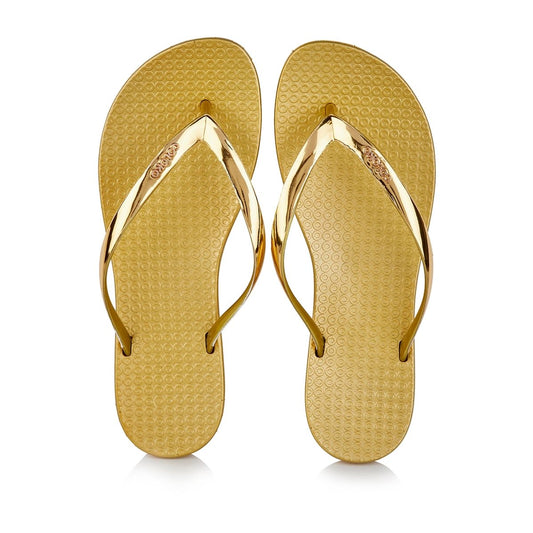 Coloko Dahlia Flip Flop Gold - Daisy Mae Boutique