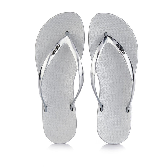 Coloko Dahlia Flip Flop Silver - Daisy Mae Boutique