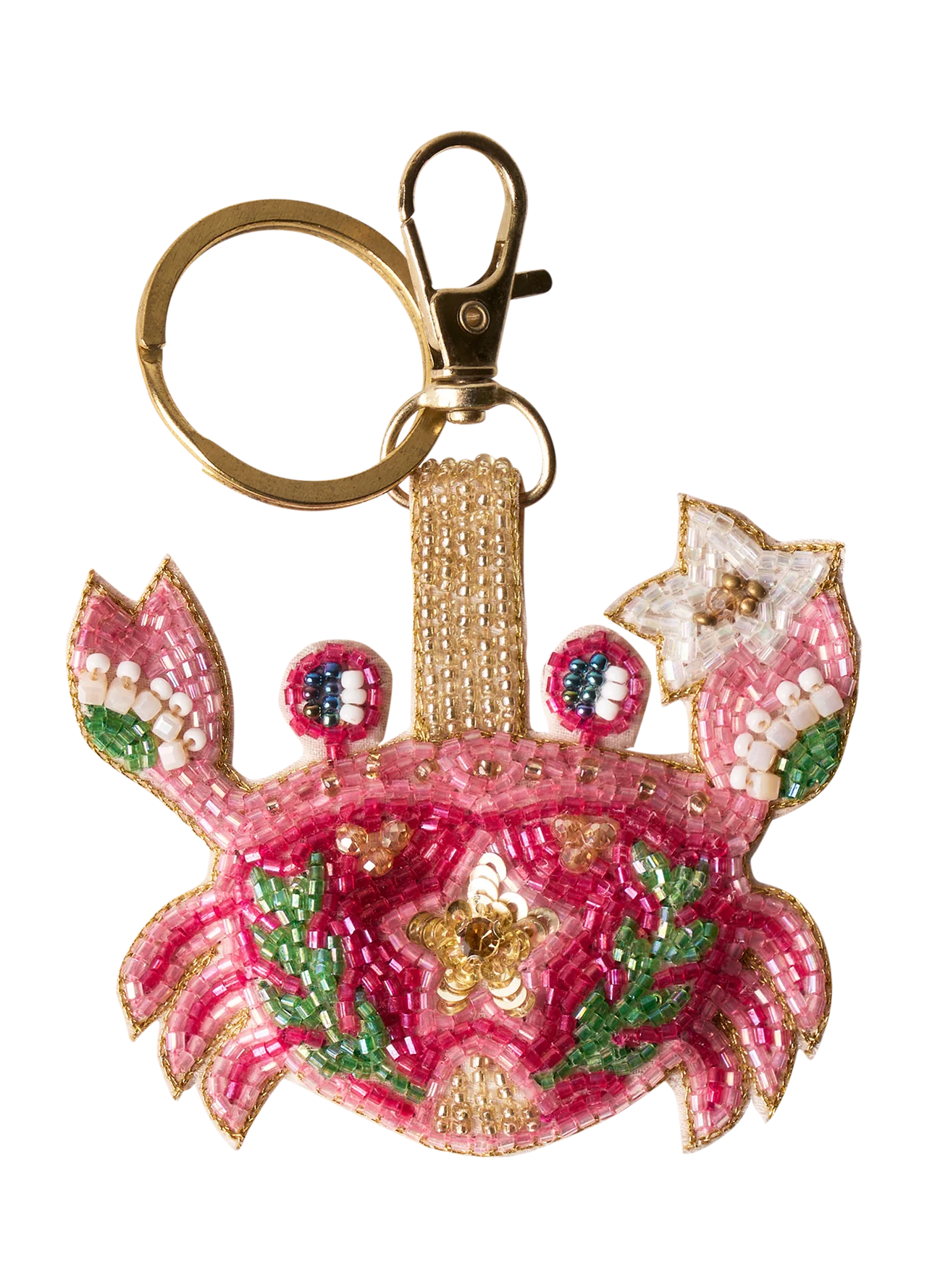 Powder Seafaring Crab Beaded Keyring