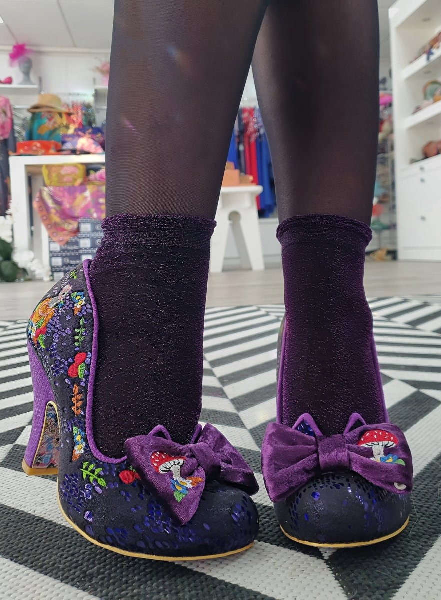 DMB Purple Glitter Socks - Daisy Mae Boutique