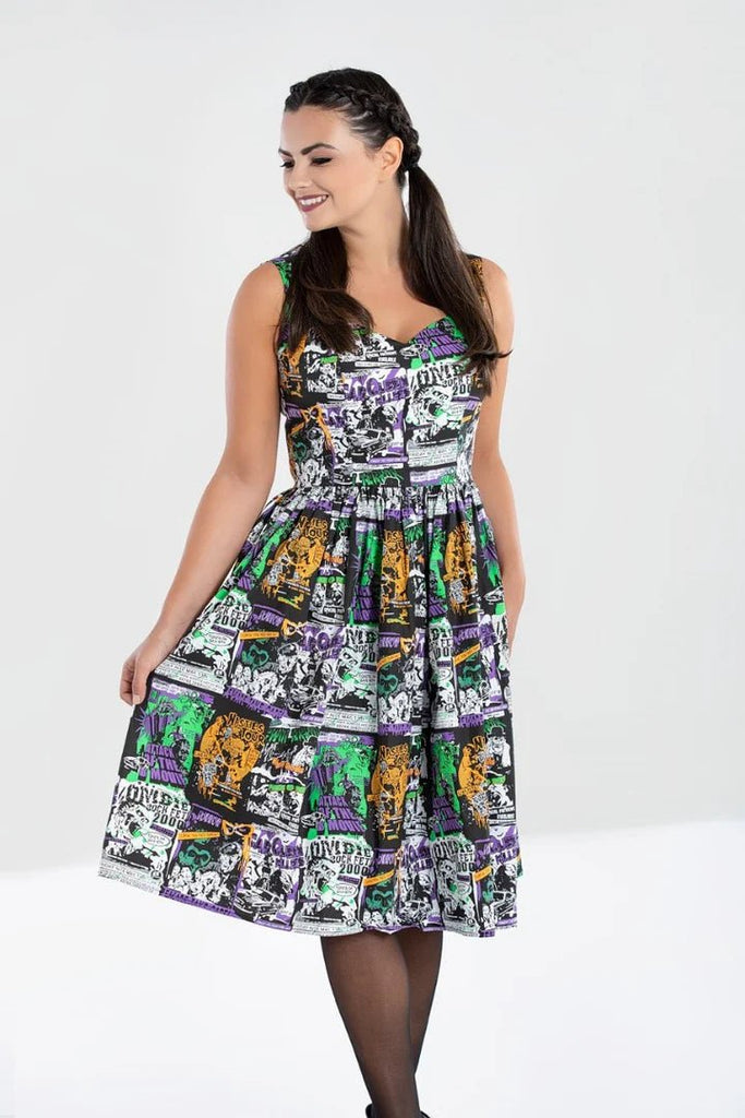 Hellbunny Be Afraid 50's Dress - Daisy Mae Boutique