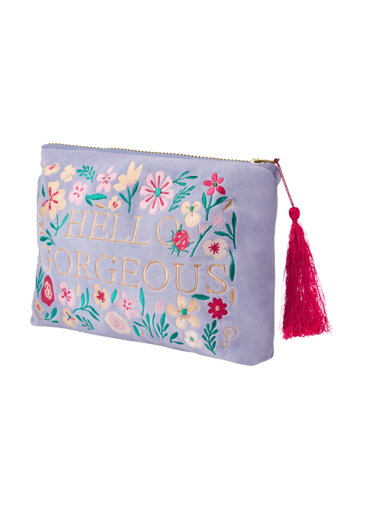 Powder Hello Gorgeous Denim Zip Pouch