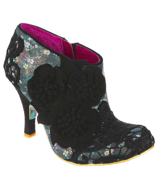 Irregular Choice Cheeky Moose Black Floral - Daisy Mae Boutique