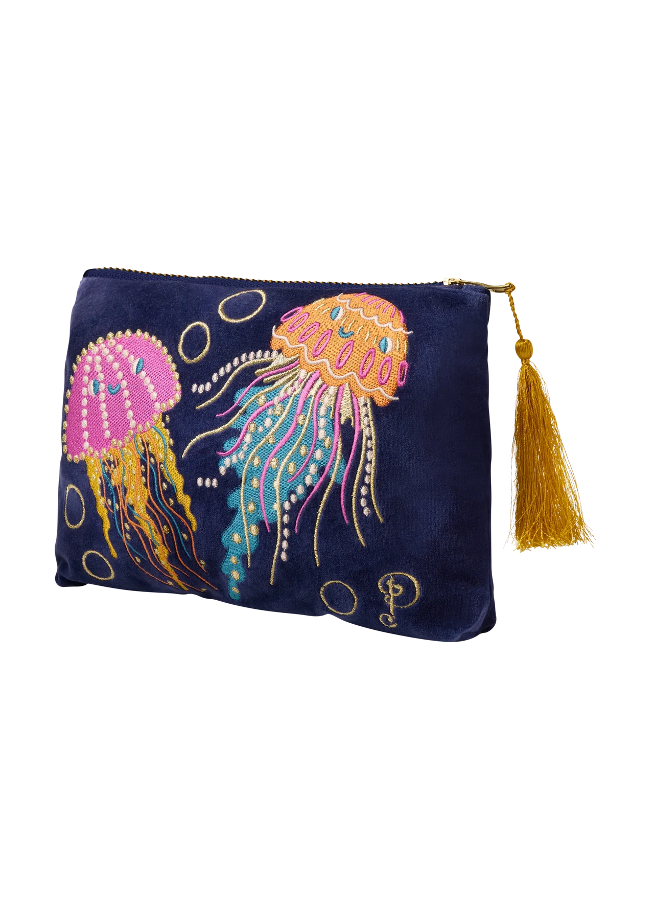 Powder Jolly Jellies Navy Zip Pouch