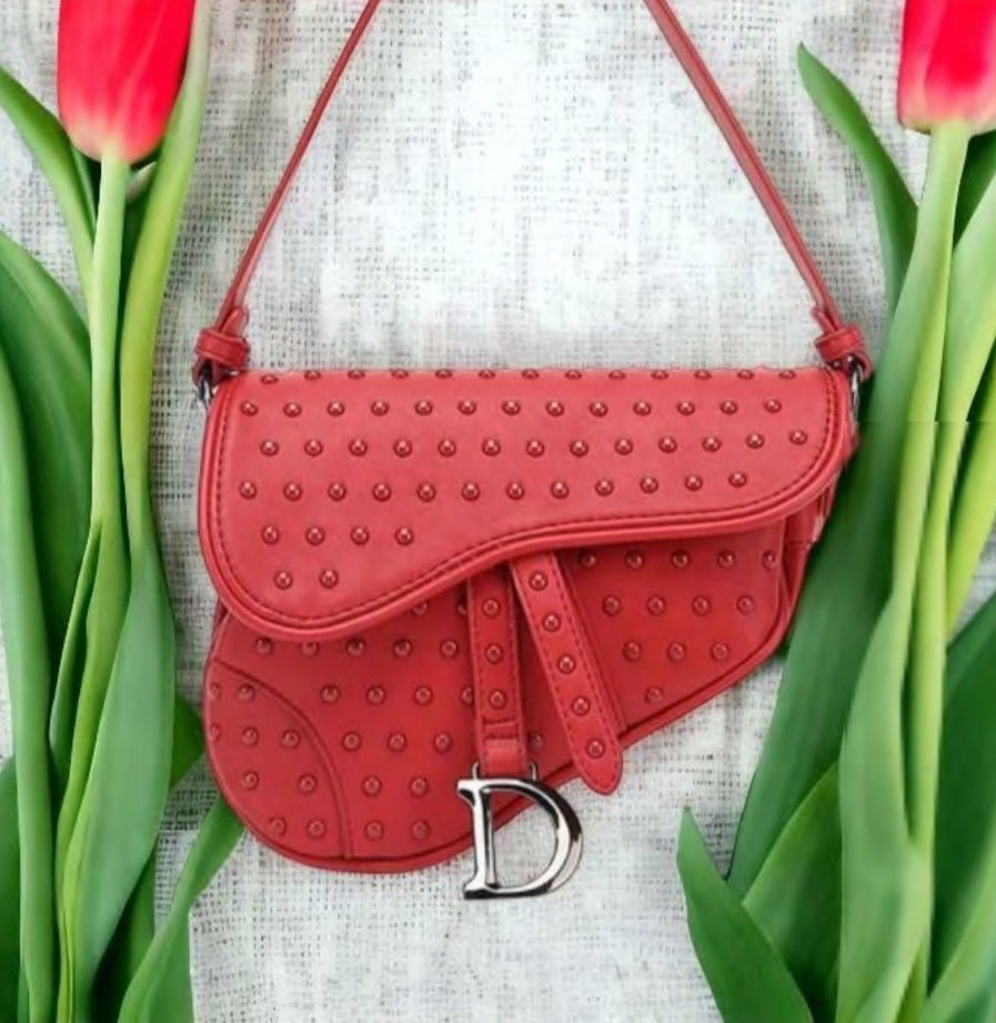 JG Red D Charm Handbag - Daisy Mae Boutique