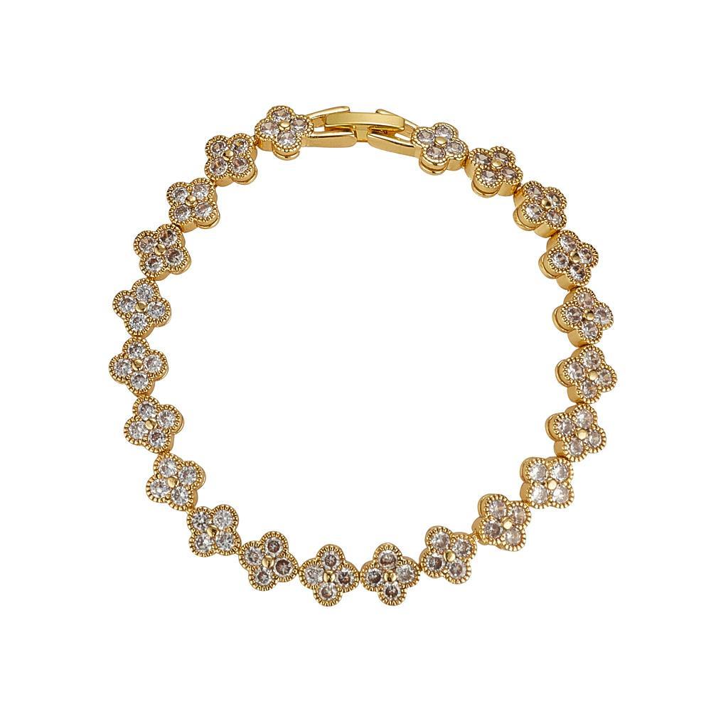 Knight and Day Gia Gold Tennis Bracelet - Daisy Mae Boutique