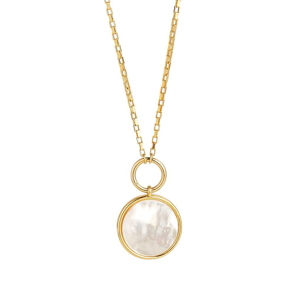 Knight and Day Mother of Pearl Necklace - Daisy Mae Boutique