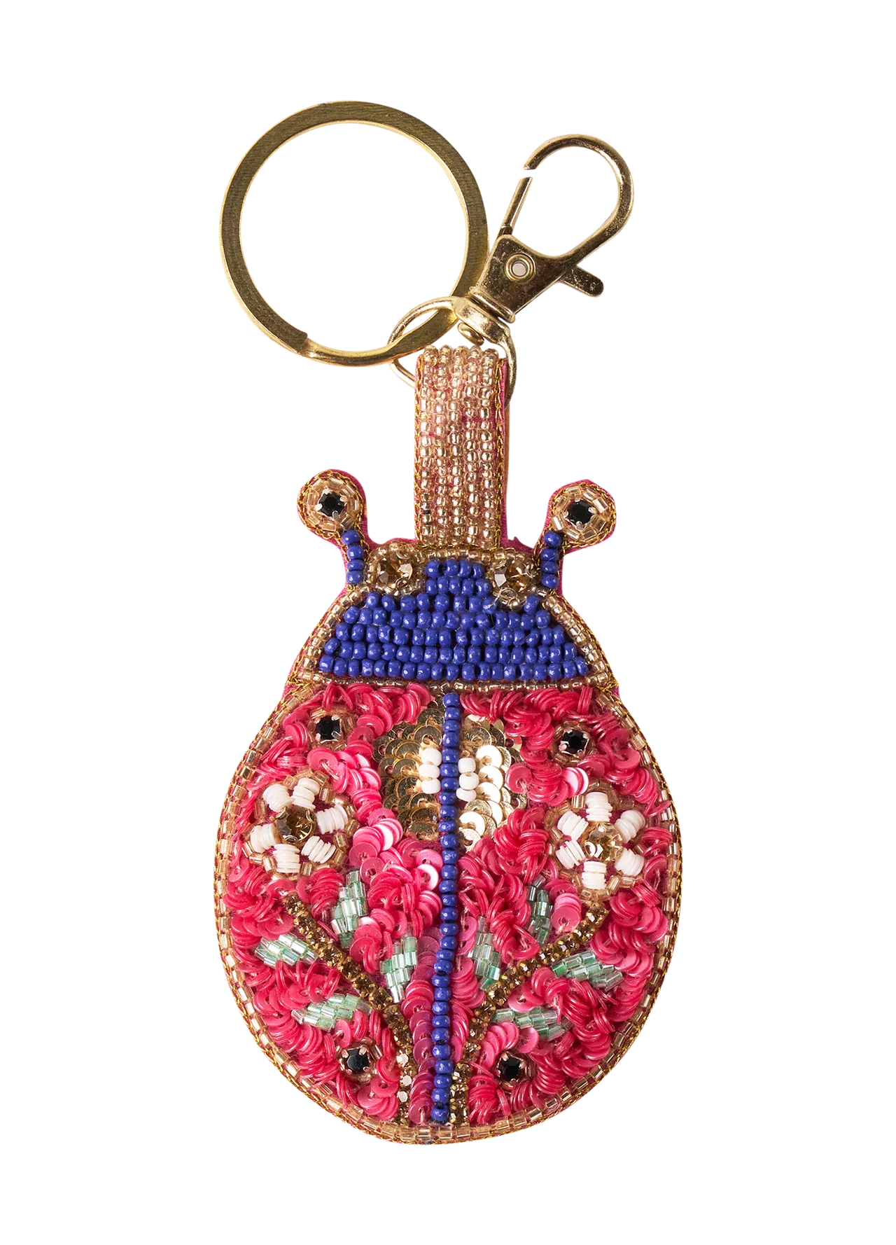 Powder Lovely Ladybird Beaded Keyring