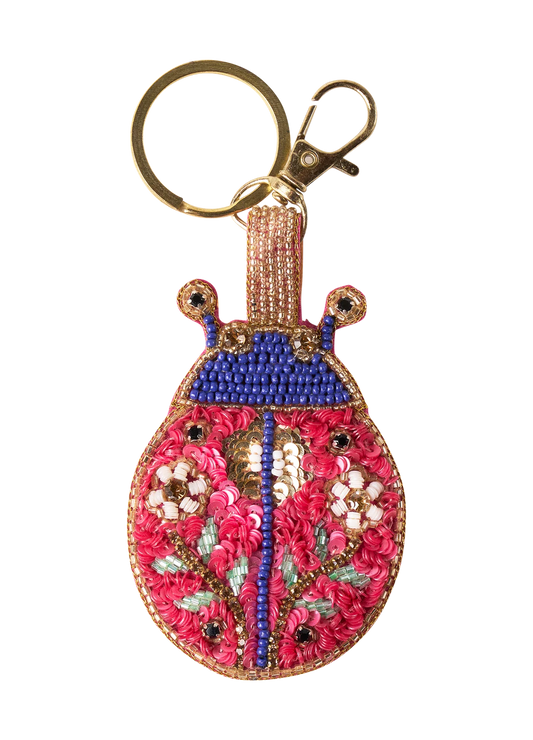 Powder Lovely Ladybird Beaded Keyring