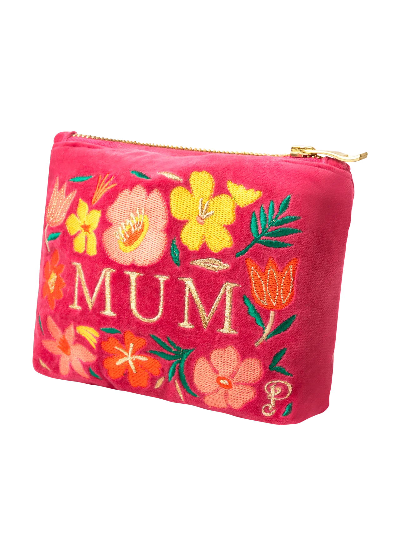 Powder Lovely Mum Fuchsia Velvet Mini Pouch