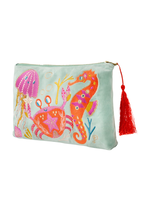 Powder Seashore Friends Aqua Zip Pouch