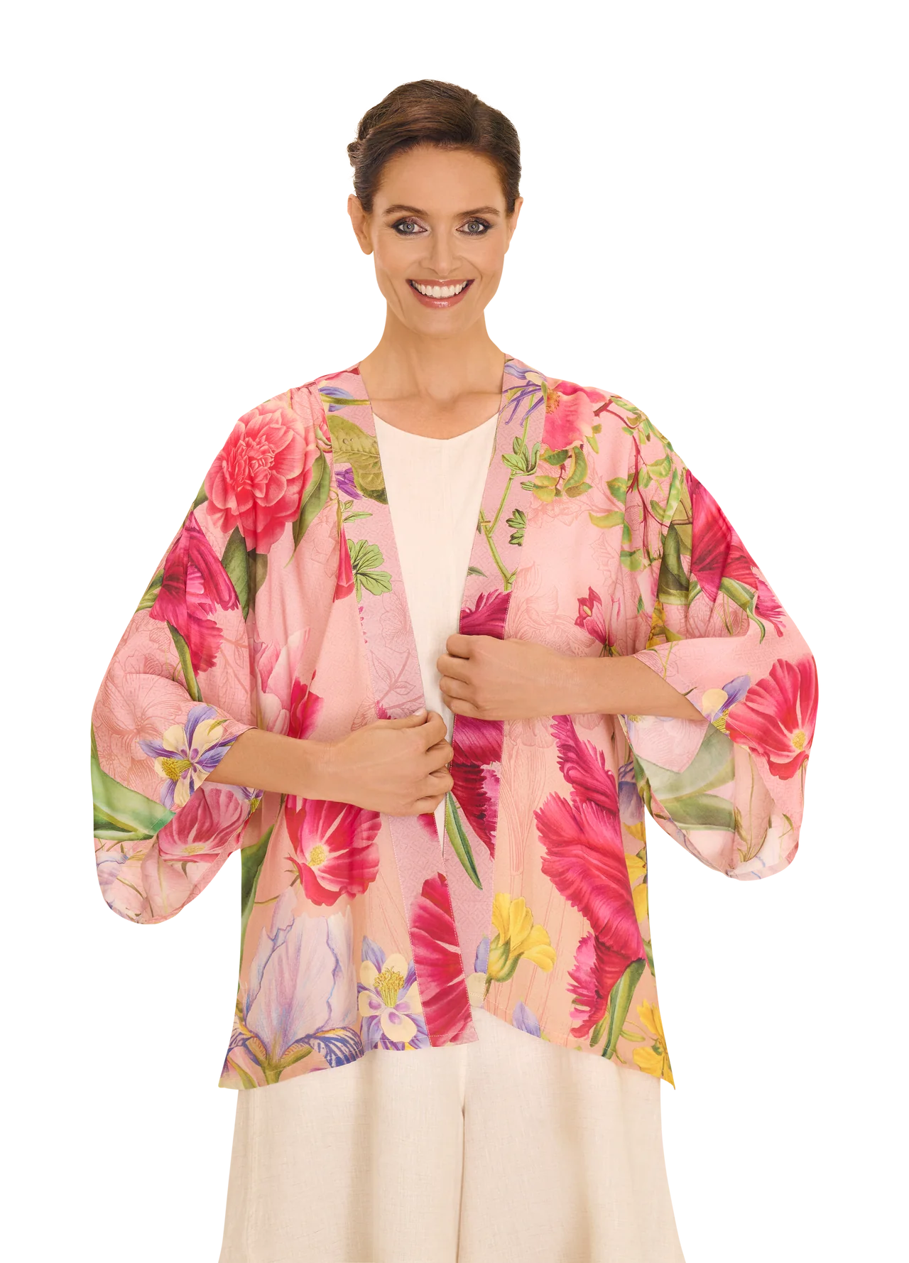 Powder Floral Study Petal Kimono Jacket