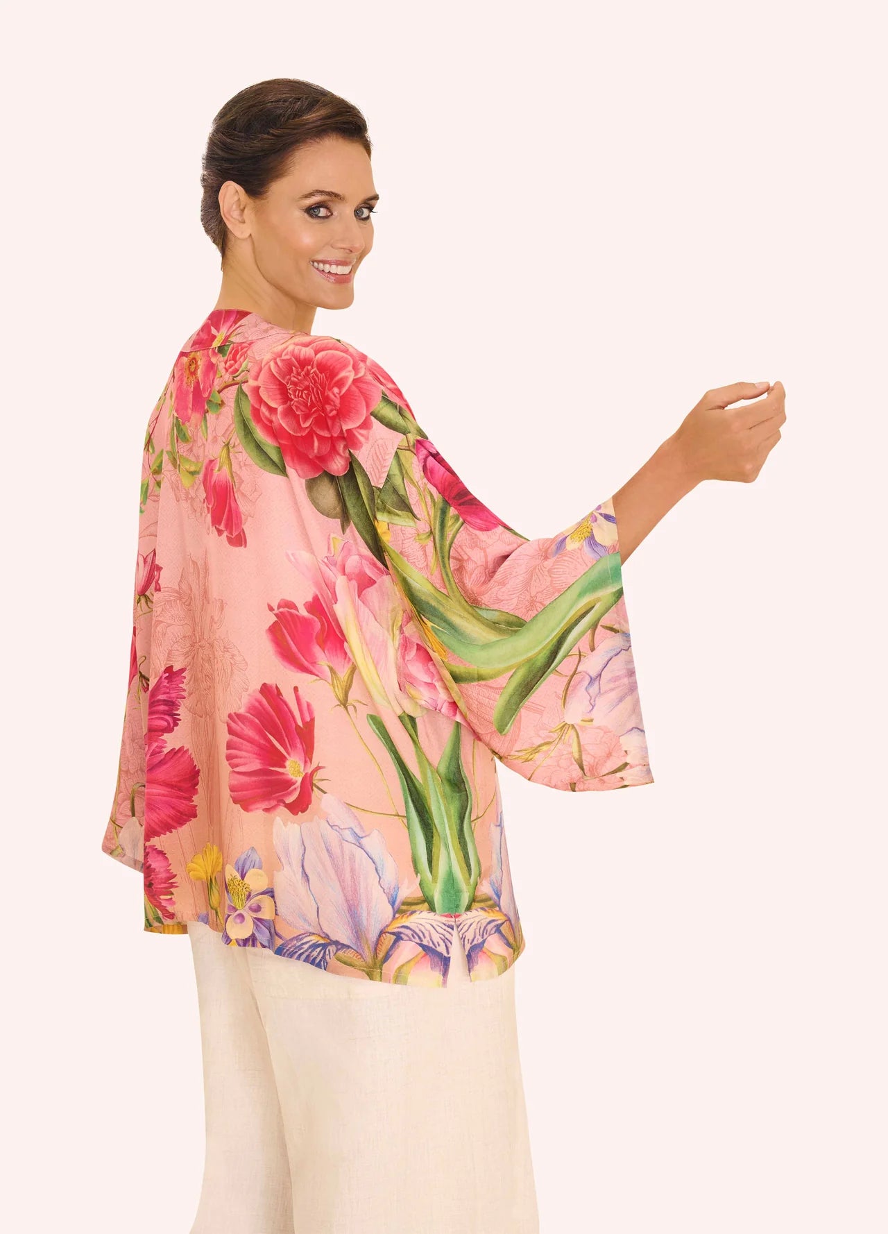 Powder Floral Study Petal Kimono Jacket