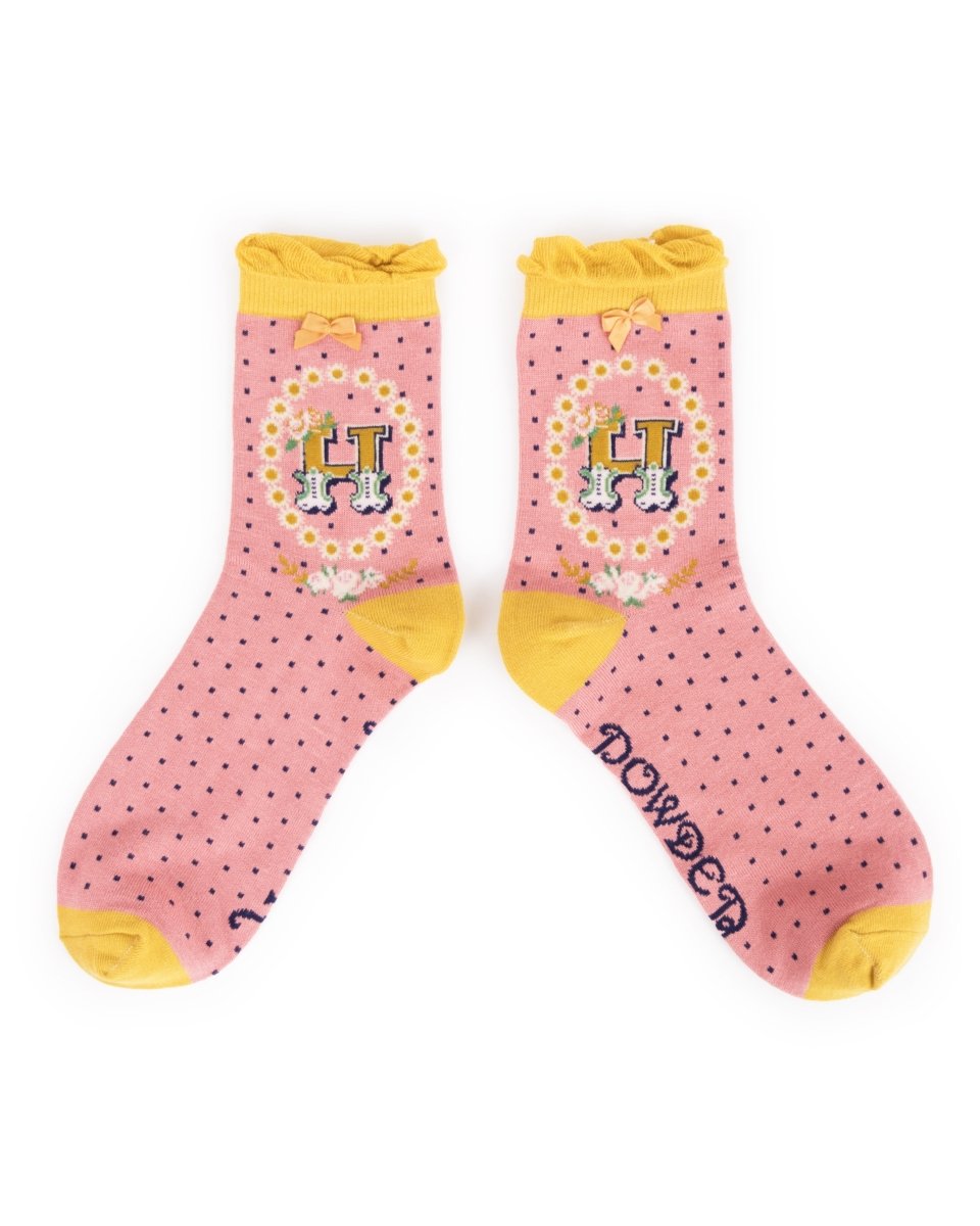 Powder A-Z Socks - Daisy Mae Boutique