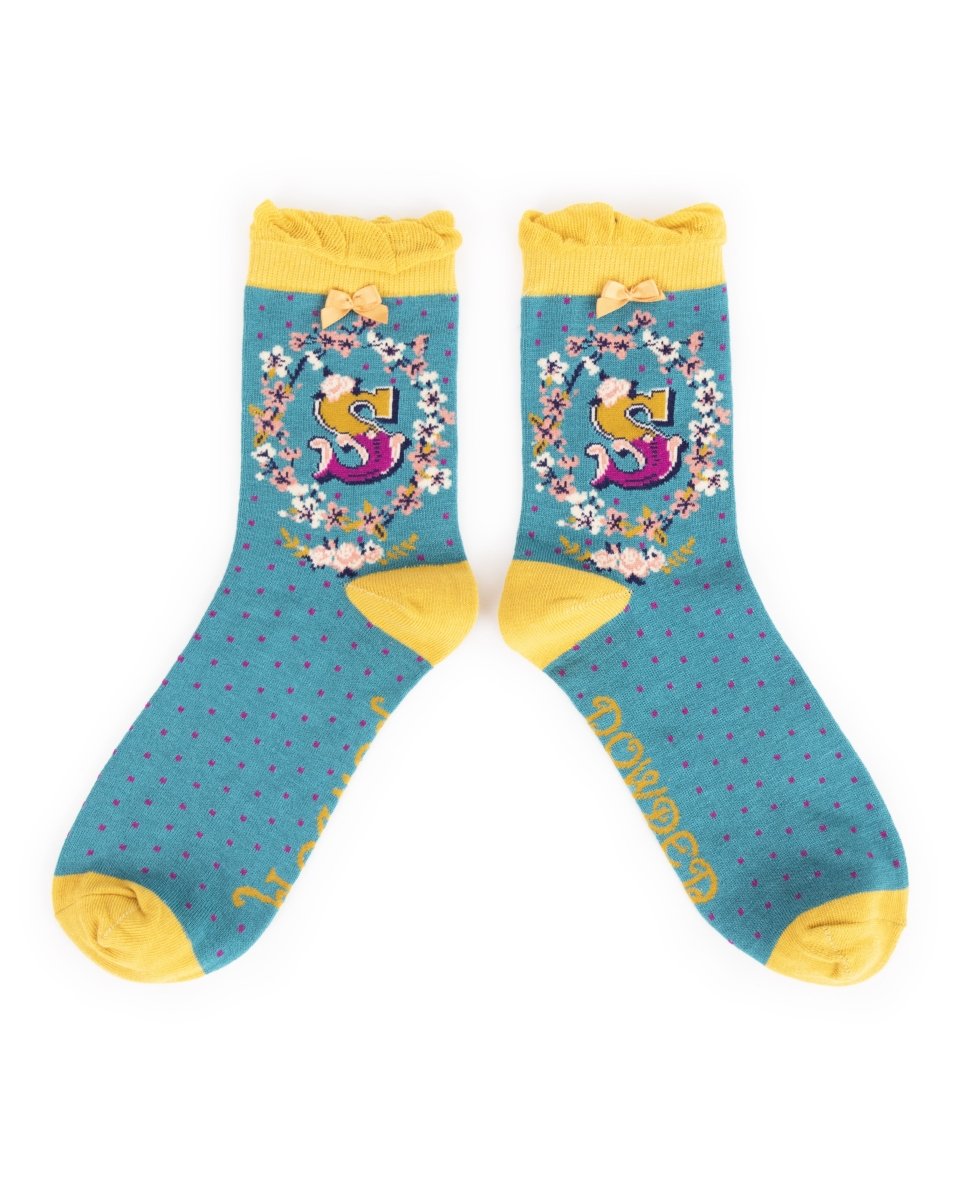 Powder A-Z Socks - Daisy Mae Boutique