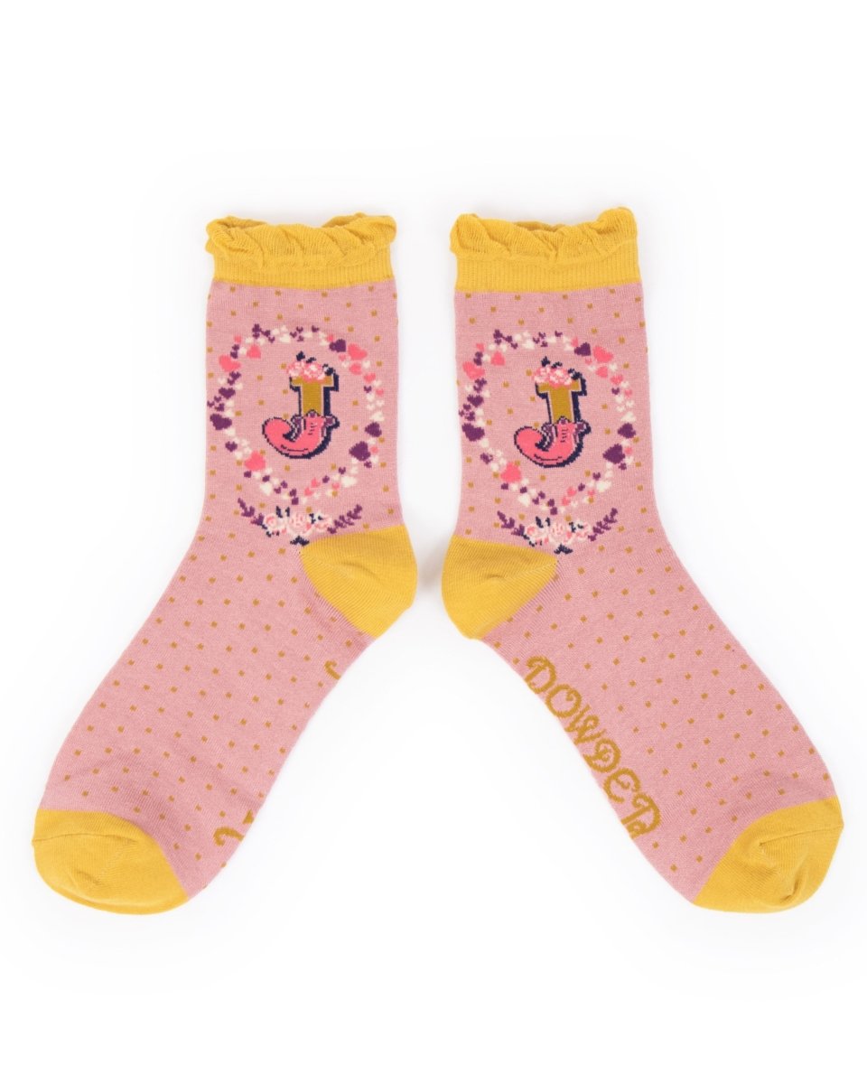 Powder A-Z Socks - Daisy Mae Boutique