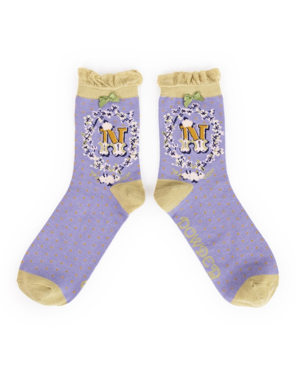 Powder A-Z Socks - Daisy Mae Boutique