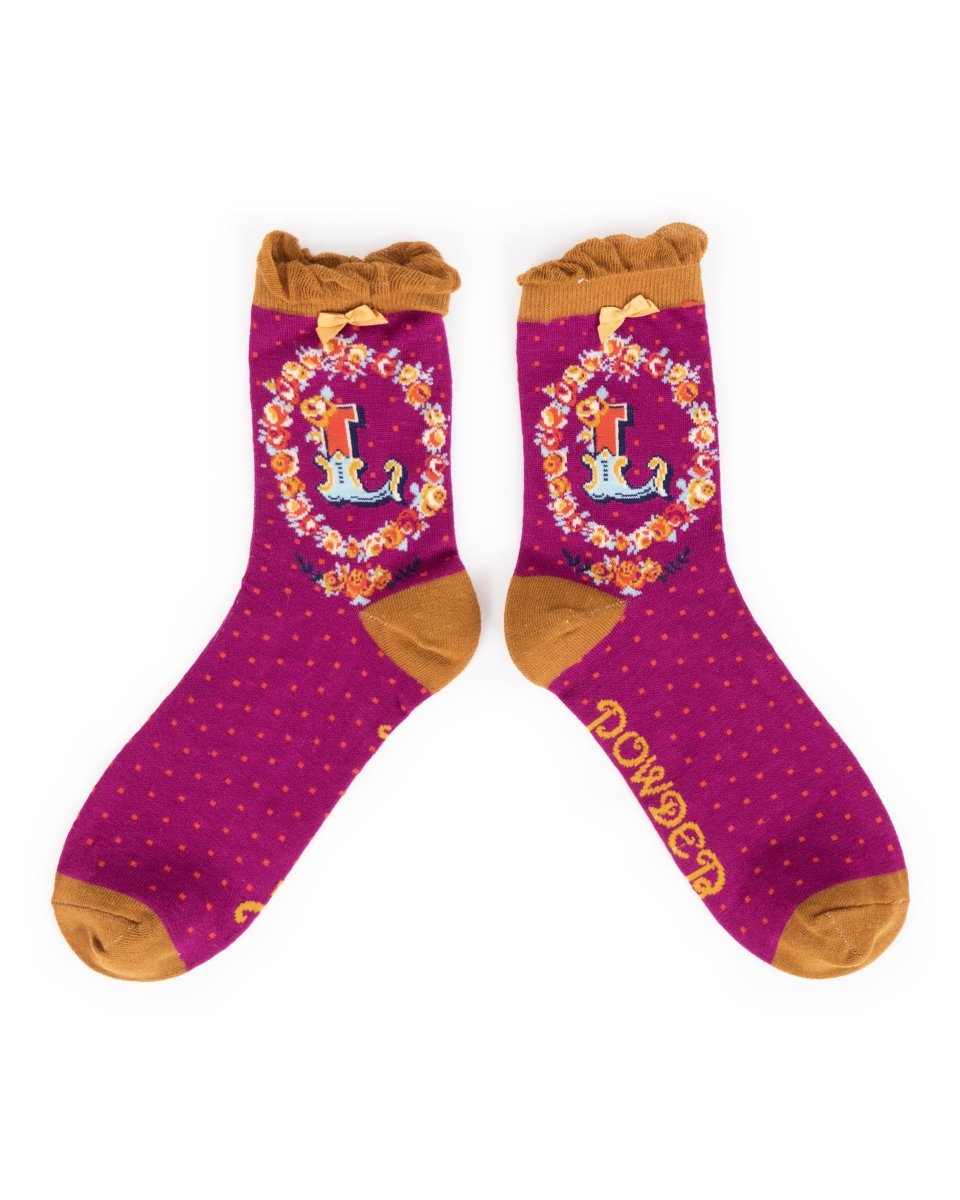 Powder A-Z Socks - Daisy Mae Boutique