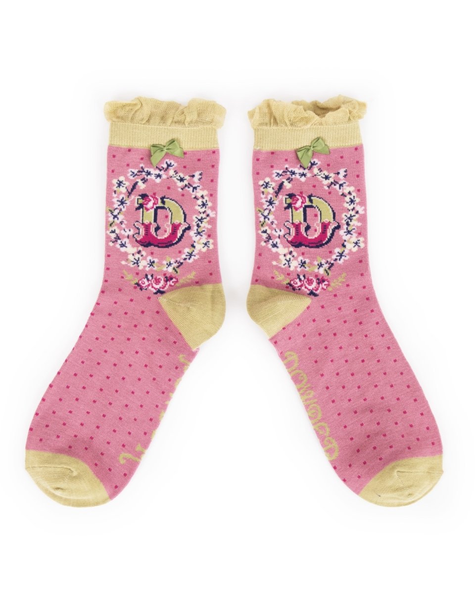 Powder A-Z Socks - Daisy Mae Boutique