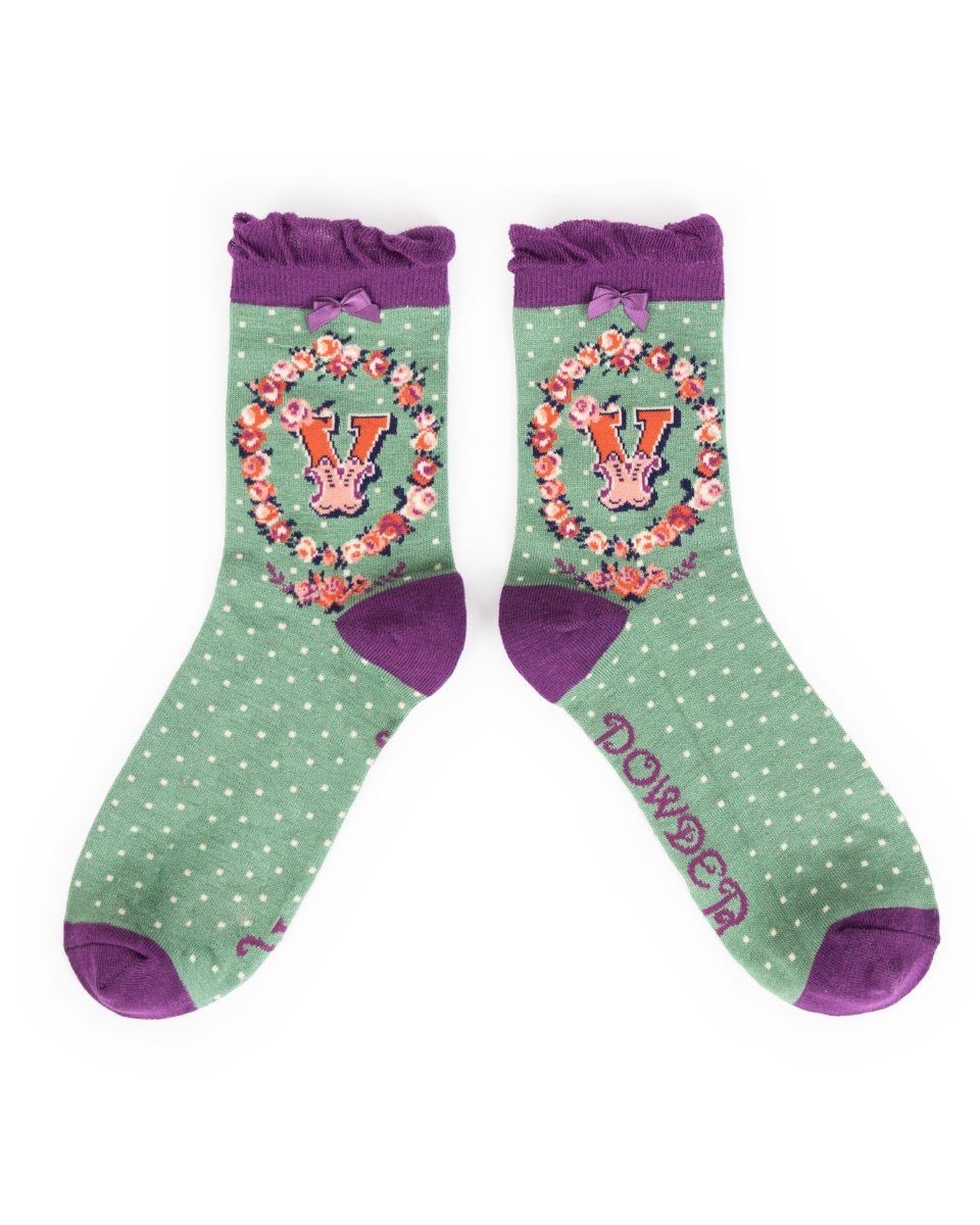 Powder A-Z Socks - Daisy Mae Boutique