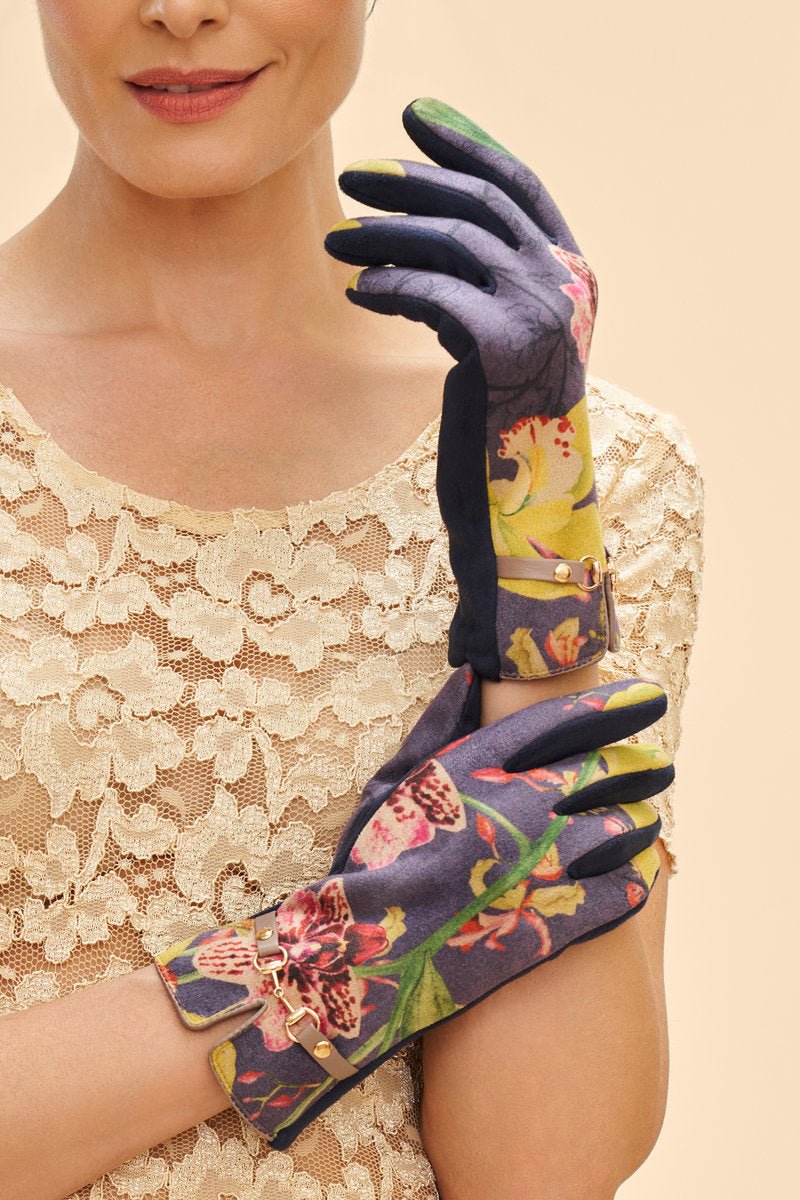 Powder Kylie Gloves - Exotic Evening, Ink - Daisy Mae Boutique