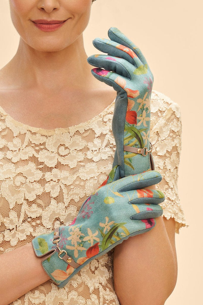 Powder Kylie Gloves - Hummingbird At Dusk - Daisy Mae Boutique