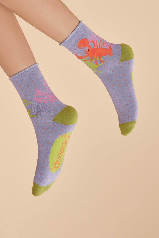 Powder Lobster Buddies Socks - Lilac - Daisy Mae Boutique