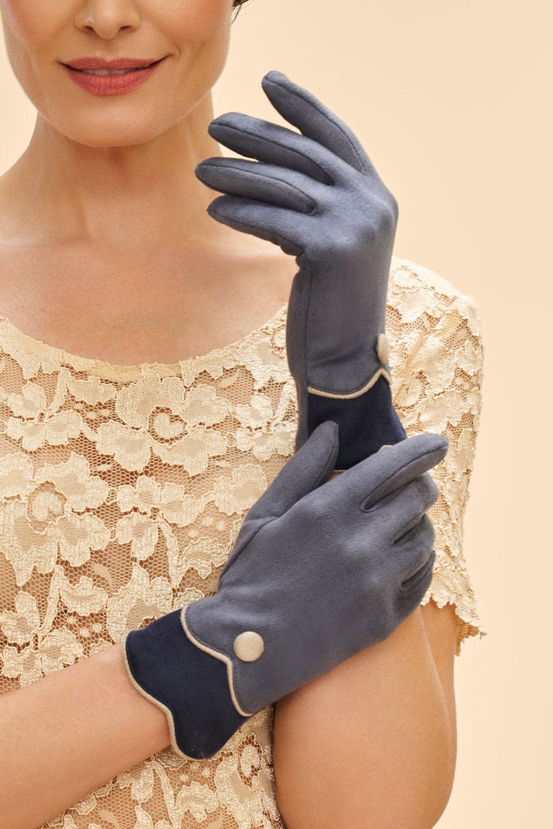 Powder Pandora Gloves - Navy - Daisy Mae Boutique