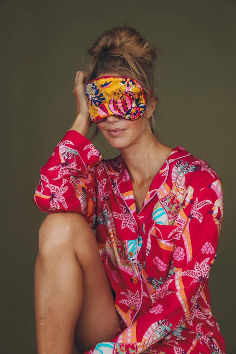 Powder Silk Fantasy Floral Eye Mask - Daisy Mae Boutique