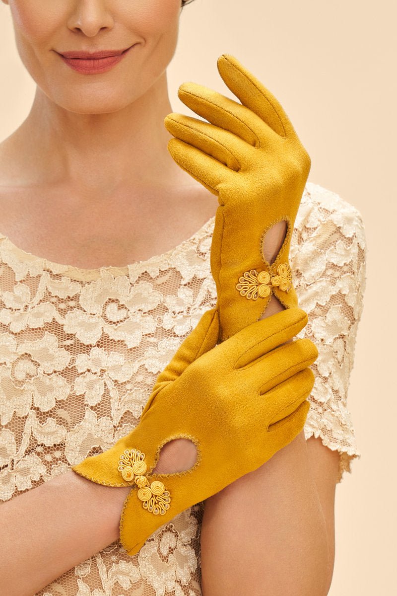 Powder Suki Gloves - Mustard - Daisy Mae Boutique