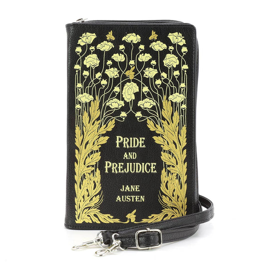 Pride and Prejudice Floral Book Clutch Bag - Daisy Mae Boutique