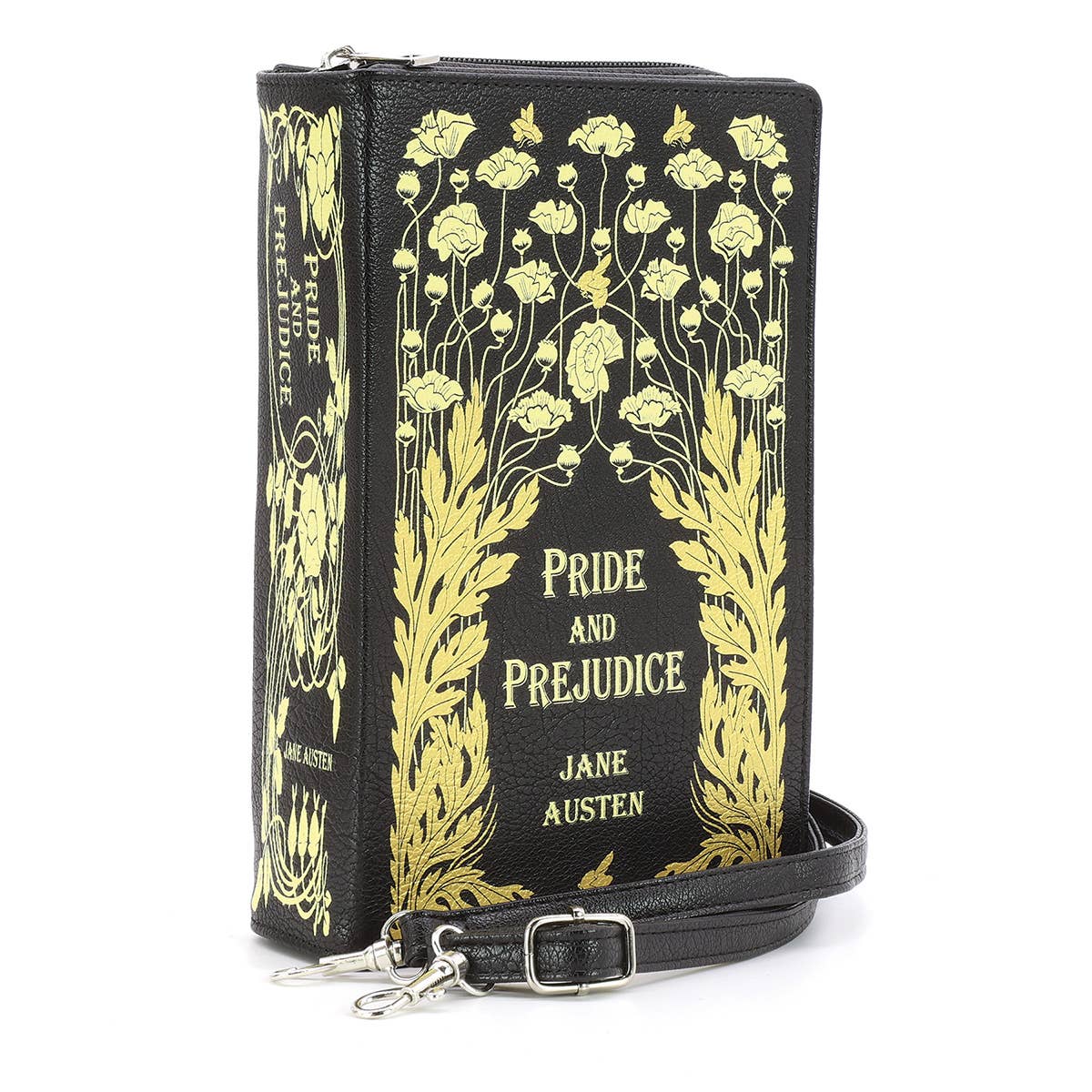 Pride and Prejudice Floral Book Clutch Bag - Daisy Mae Boutique