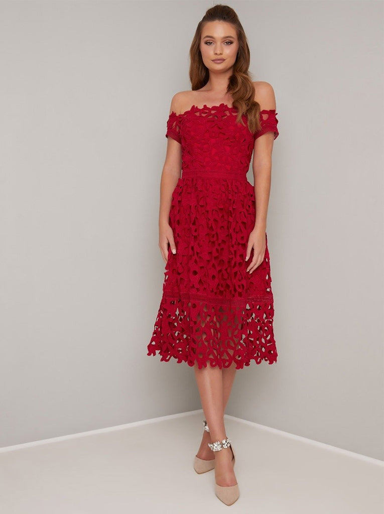 let trone vinder Chi Chi Red Zelma Midi Wedding Guest Dress – Daisy Mae Boutique