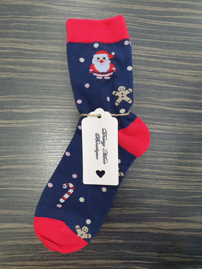 Christmas Socks - Navy - Daisy Mae Boutique