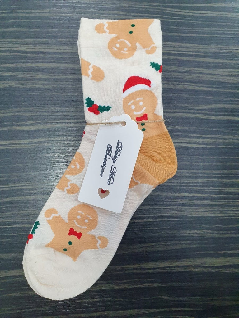 Christmas Socks - Oatmeal - Daisy Mae Boutique
