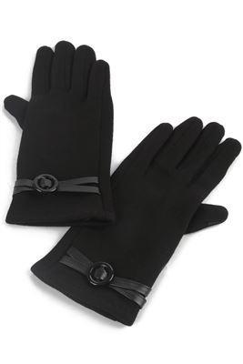 Daisy Mae Black Cross Buckled Gloves - Daisy Mae Boutique