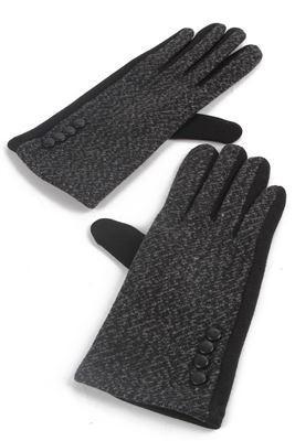 Daisy Mae Speckled Tweed Black & Grey Gloves - Daisy Mae Boutique