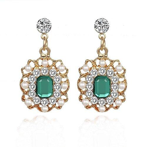 DMB Green Pearl Drop Earrings - Daisy Mae Boutique