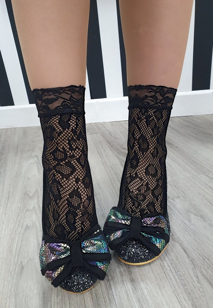 DMB Lace Top Leopard Fishnet Ankle Socks - Daisy Mae Boutique