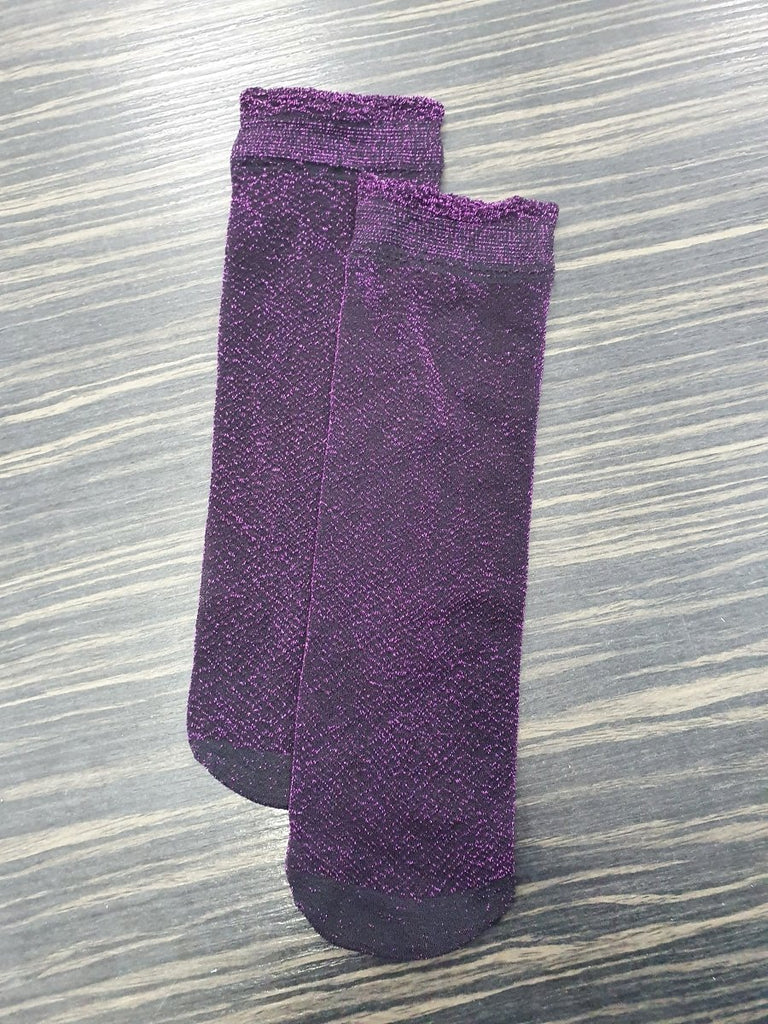 DMB Purple Glitter Socks - Daisy Mae Boutique