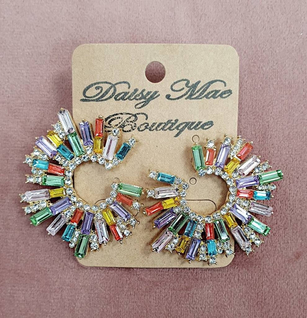 DMB Rainbow Circle Earrings - Daisy Mae Boutique