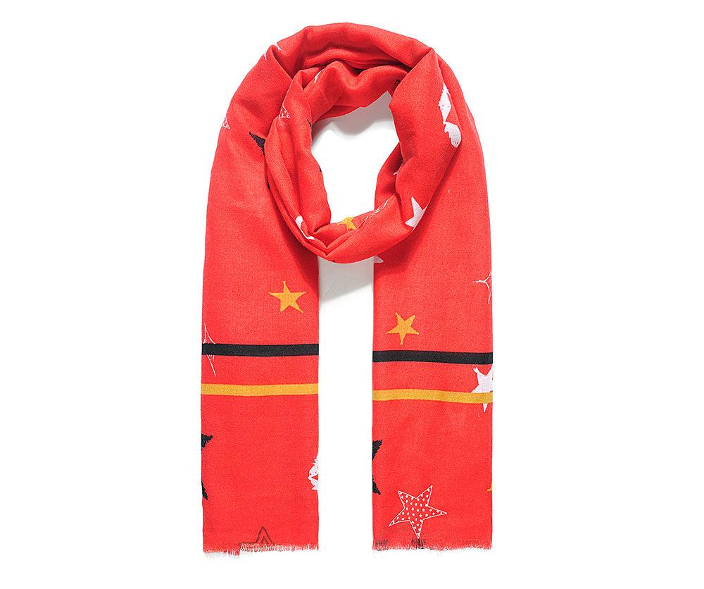 JC Coral Stars & Stripes Print scarf - Daisy Mae Boutique