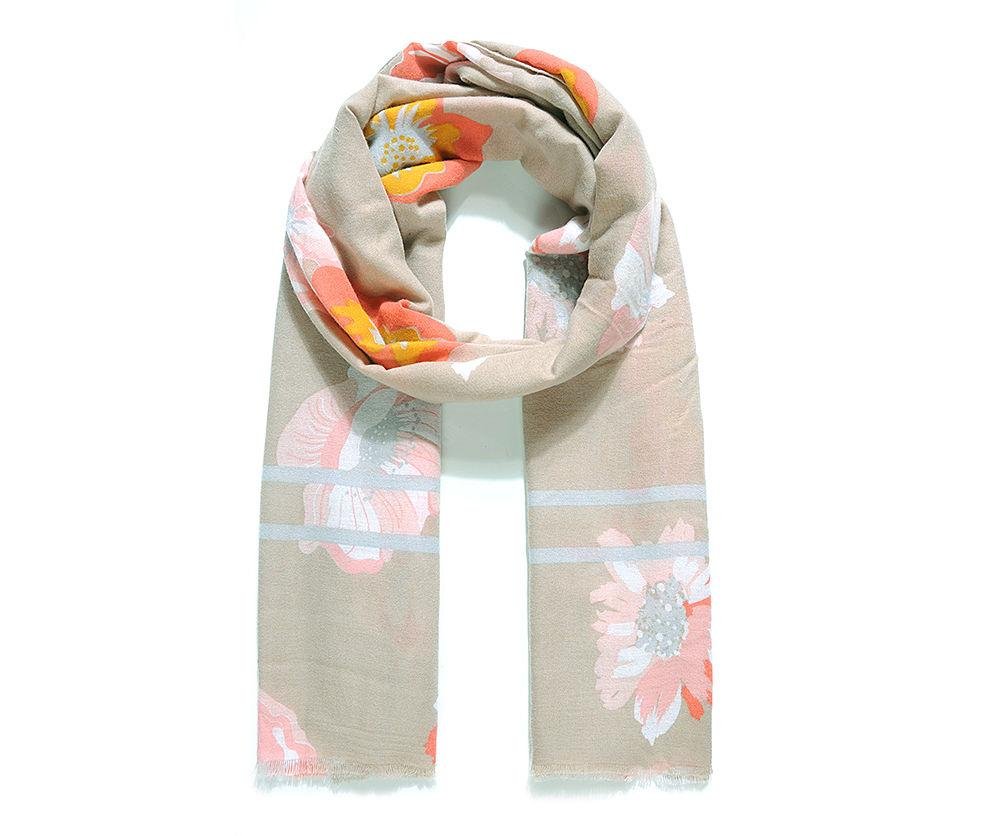 JC Grey Daisy Print scarf - Daisy Mae Boutique