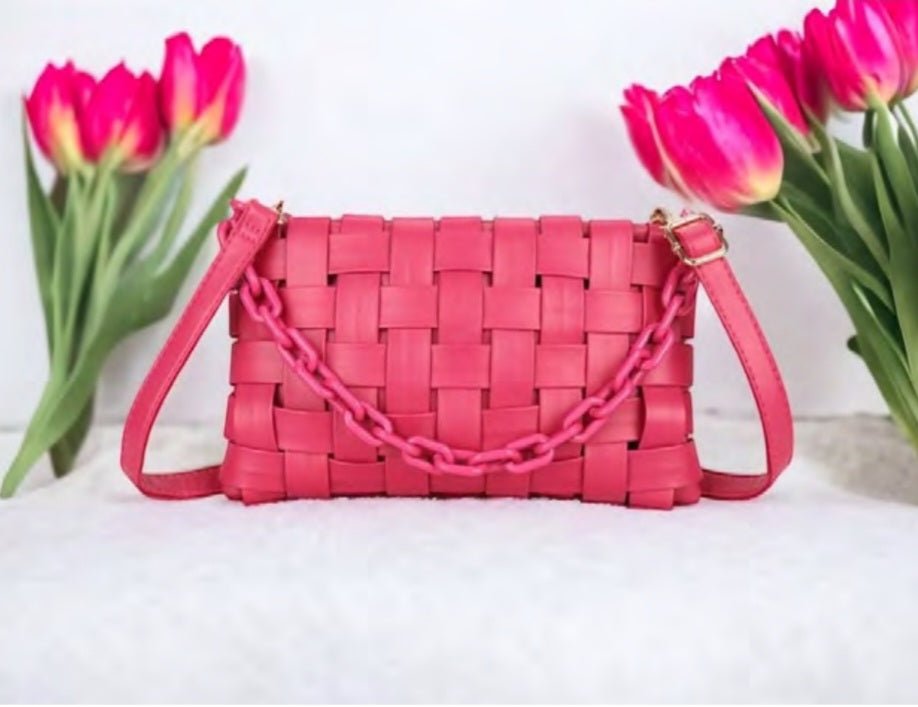 JG Rose Woven Handbag - Daisy Mae Boutique