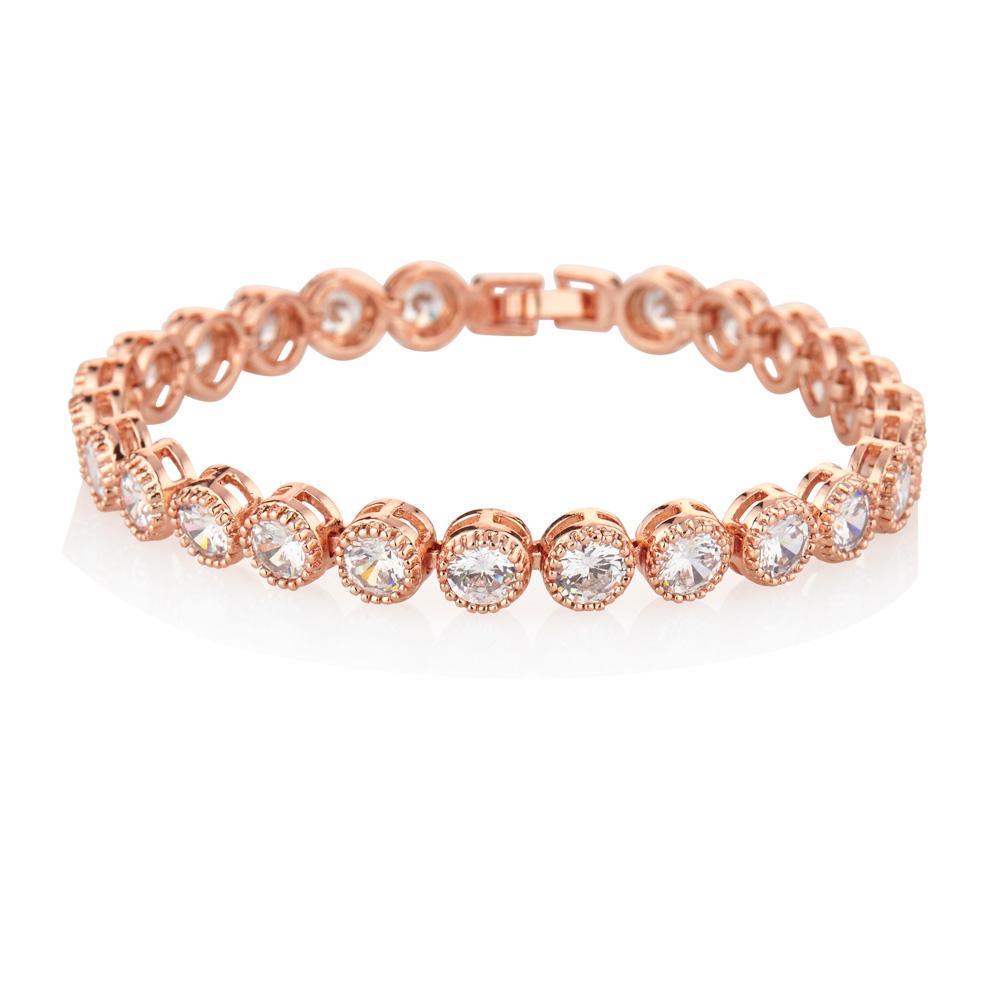 Knight and Day Danna Rose Gold Tennis Bracelet - Daisy Mae Boutique