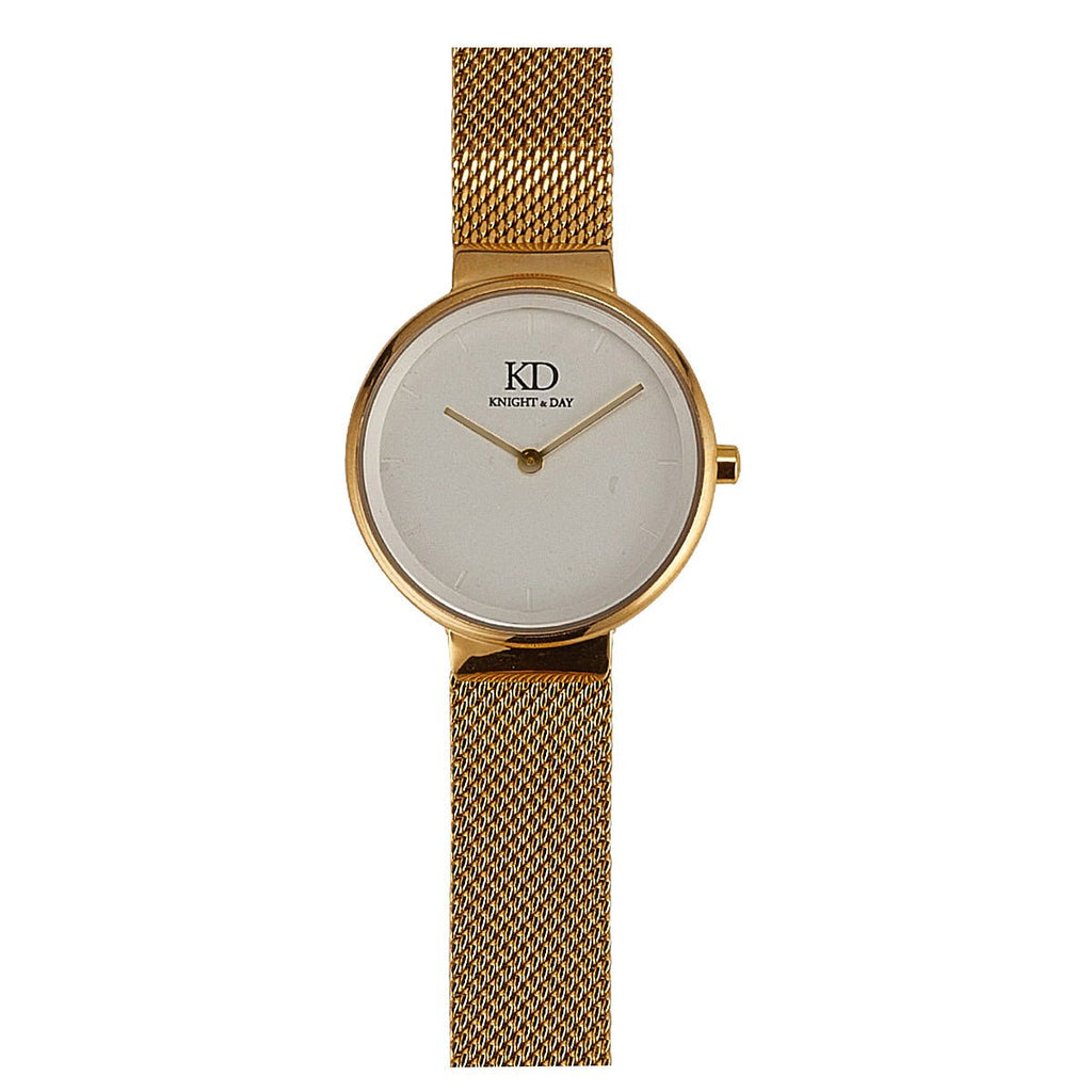 Knight and Day Gold Mesh Band Watch P551WLA - Daisy Mae Boutique