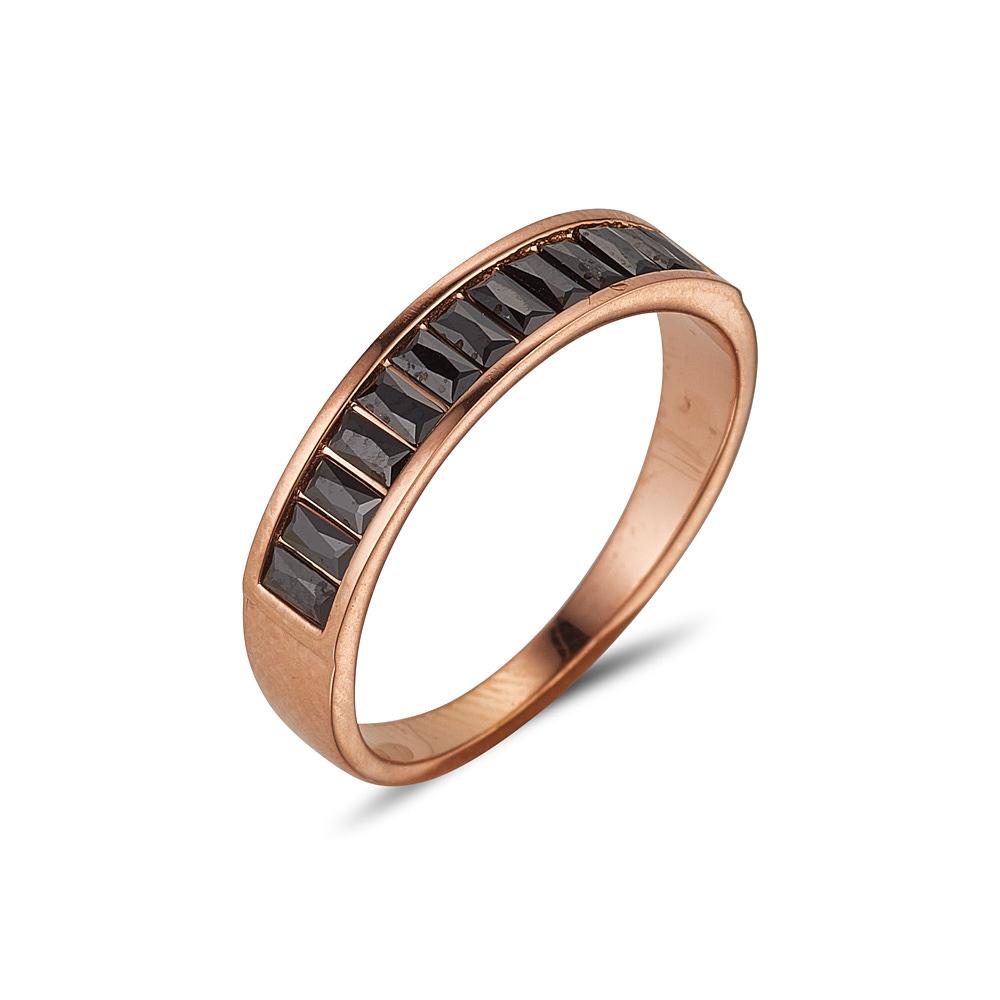 Knight and Day Londyn Rose Gold and Black CZ Ring - Daisy Mae Boutique