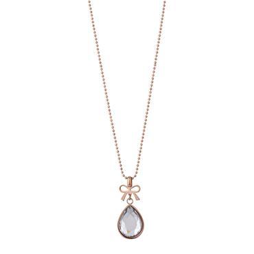 Knight & Day Bow & Teardrop Necklace - Daisy Mae Boutique